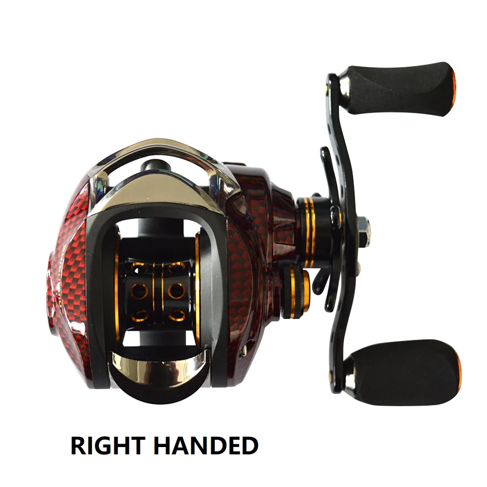 Carretes de pesca Fishdrops-Baitcasting, ruedas para cebo, zurdos o para destros, sistema de freno magnético, relación de engranaje 6.3:1 - imagen 3