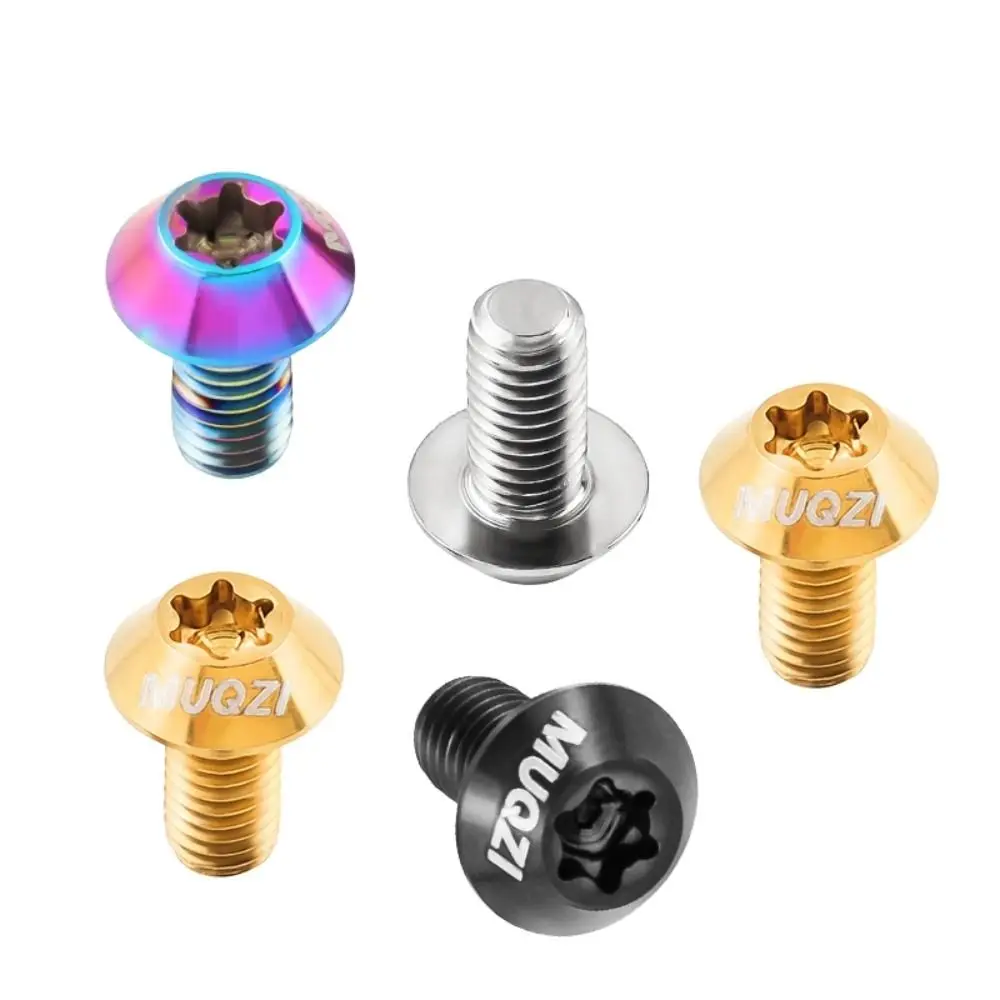 6 uds pernos de Rotor de freno de disco de bicicleta de titanio tornillos de fijación Torx T25 pernos de fijación de Rotor de freno de disco duraderos M5 X 10mm - imagen 5