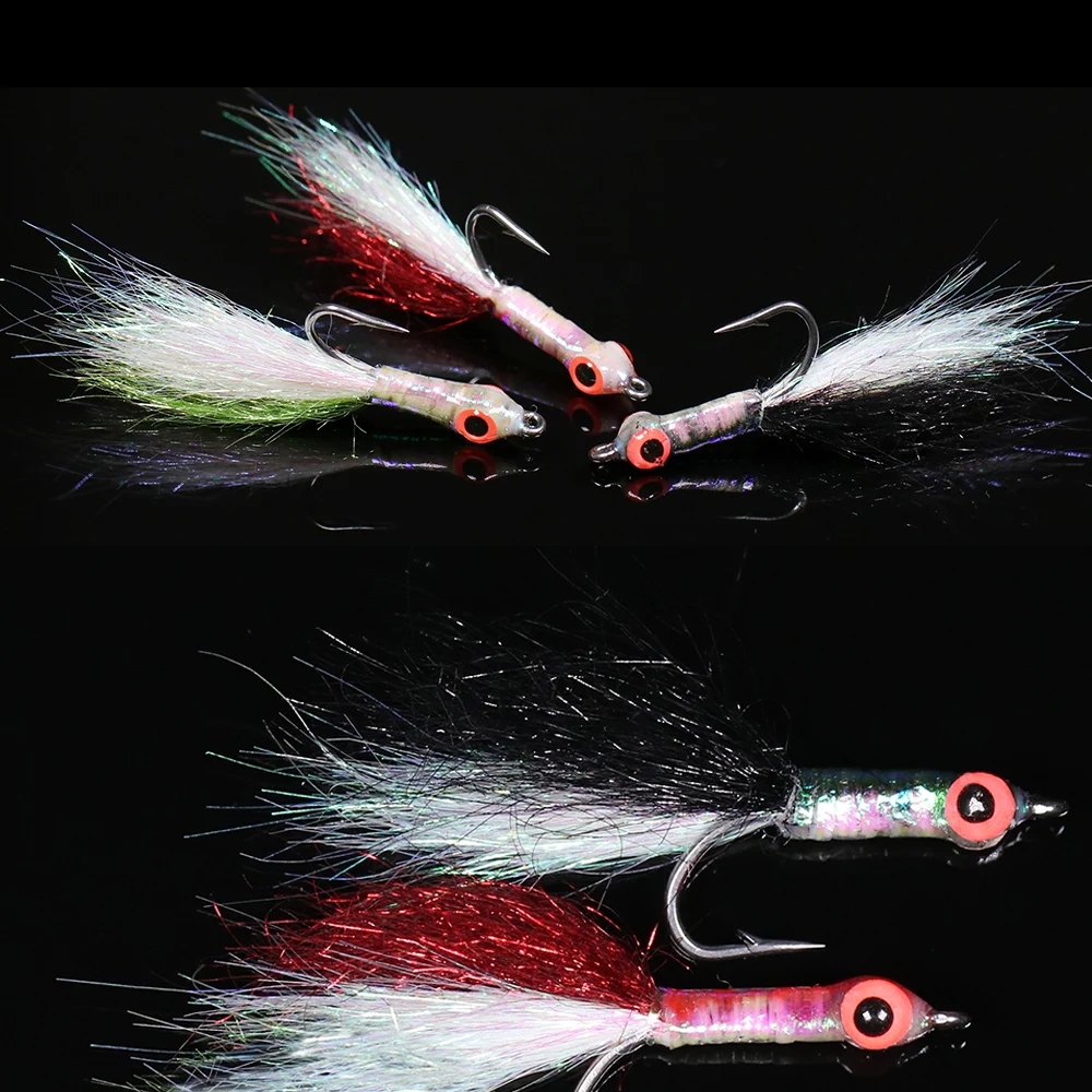 Wifreo-señuelo de pesca con cabeza de acero para trucha, cebo de pesca en agua salada, color rojo y verde, 8 piezas, #4 - imagen 4