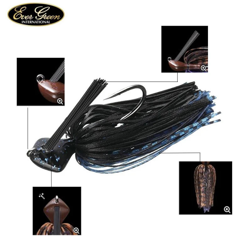 EVERGREEN Japón Casting Jig goma de silicona 10,5g/14g señuelo de pesca hierba anticolgante cebo de pesca Artificial para pesca - imagen 3