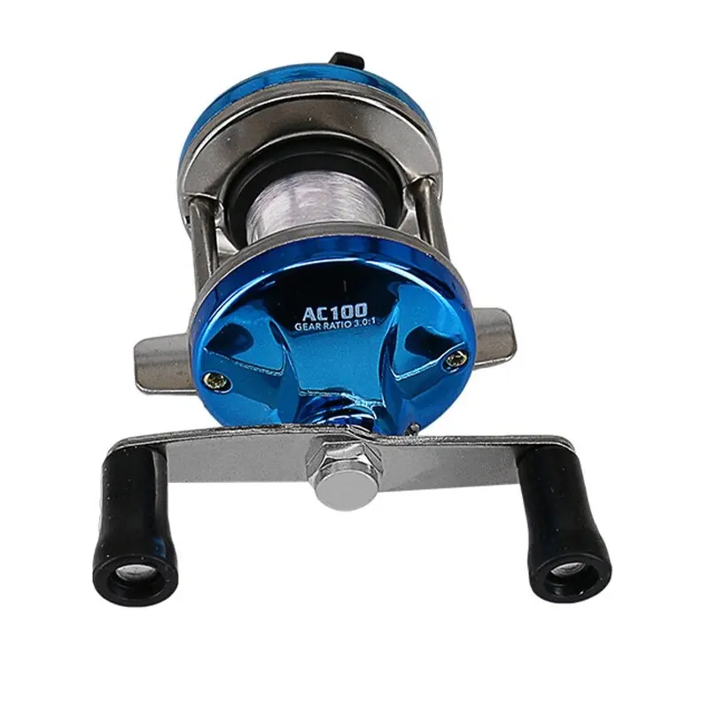 Mini rueda de pesca en hielo de invierno, brazo basculante doble, cuerpo principal de Metal con línea, fabricantes al por mayor, 2024 - imagen 5