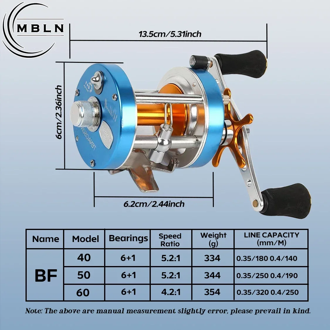Tambor de fundición totalmente metálico, fuerza de frenado de 13 kg, rodamientos de acero inoxidable 6 + 1, copa de alambre de metal resistente a la corrosión mecanizada CNC - imagen 4
