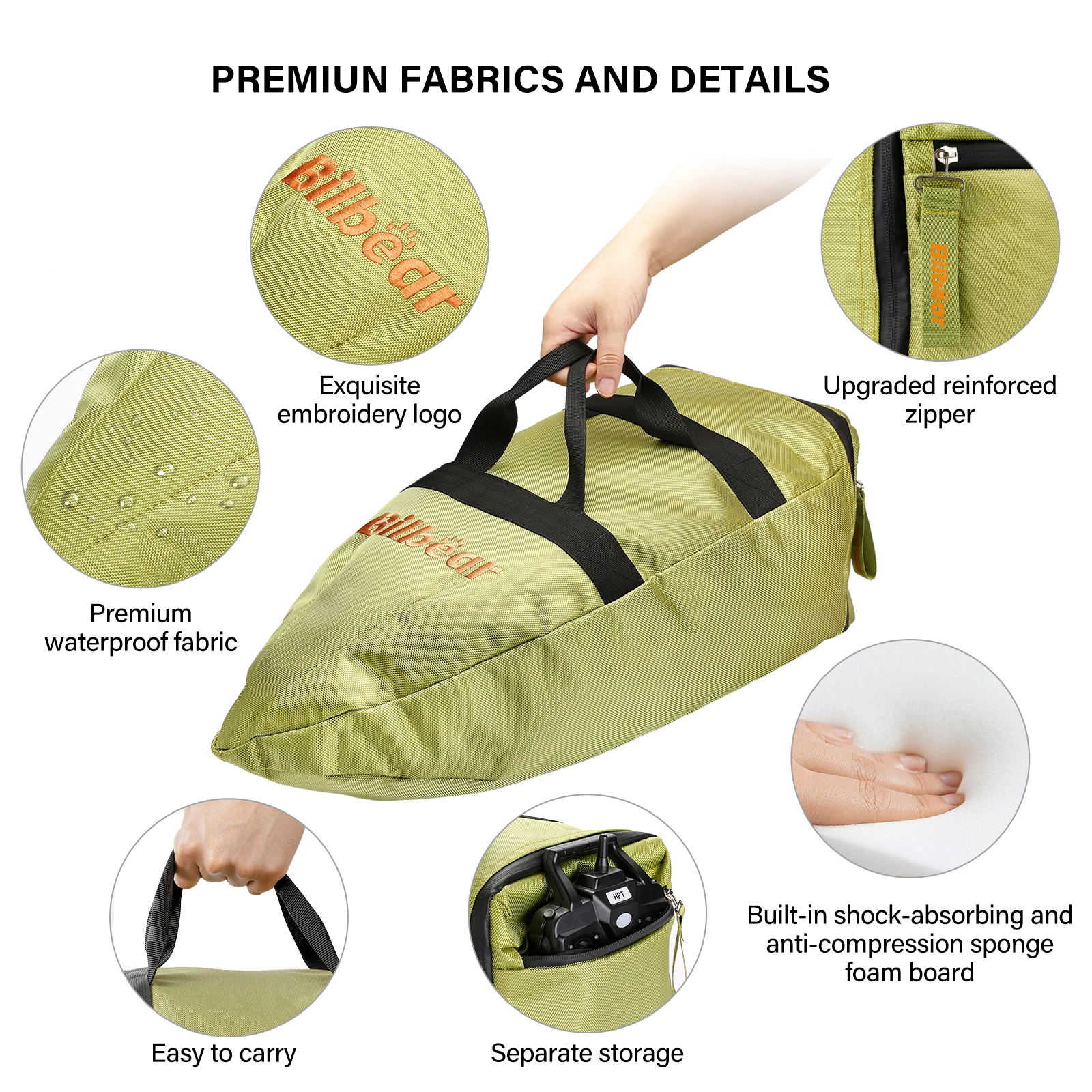 Bolso de mano con Control remoto para pesca de carpa, bolsa de transporte para barco de cebo, inalámbrico, juego de manos