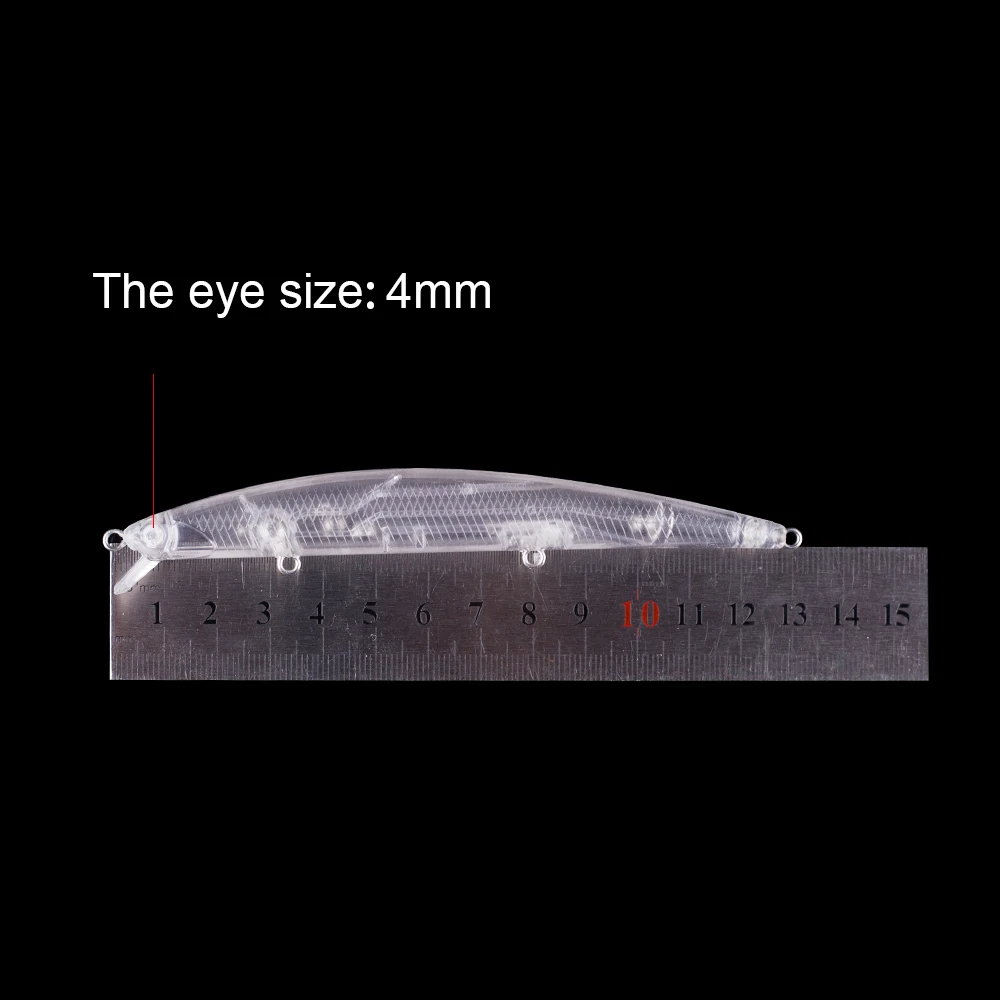 Hanlin 10/20 piezas sin pintar 13CM 12,5G señuelo de pesca sonajeros cebo Jerkbait pececillo flotante plástico duro aparejos artificiales en blanco - imagen 2