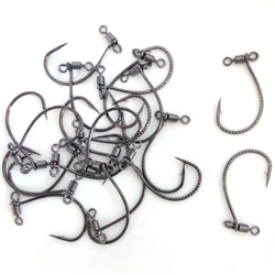 20 piezas anzuelo de Pesca sin amarre, escala de dragón modificada invertida 8003 con conector, anzuelos de Pesca fáciles, anzuelo Loach para Pesca de lubina