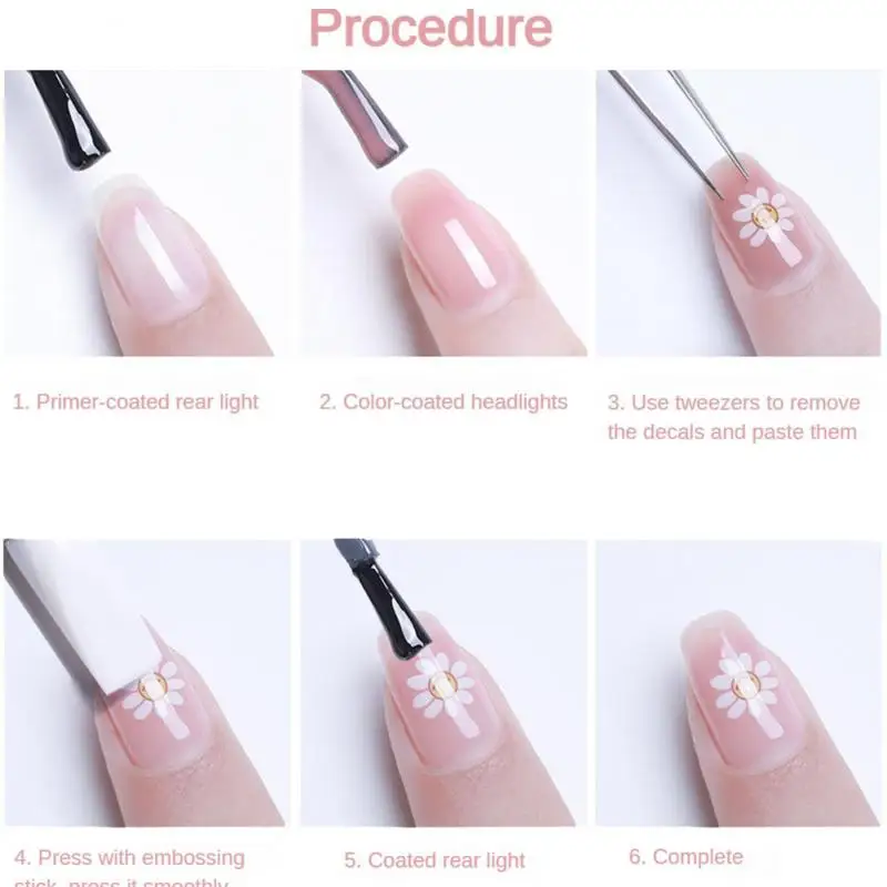 Pegatinas de estrellas para uñas, 1/2/3 piezas, 3D, Corazón Azul, arcoíris, Planeta, nubes, diseño de puntas de manicura, decoración artística de uñas - imagen 5