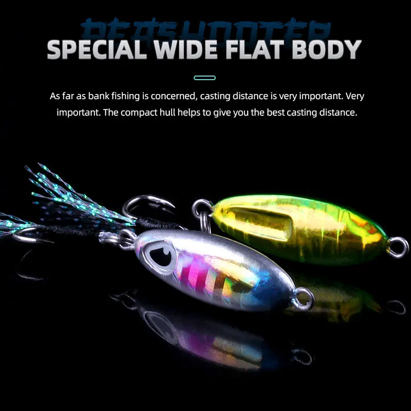 Magic Works Micro Jig Fishing 7g 10g 15g señuelo de Metal plantillas de paso lento pesca en el mar Lucio Wobbler lubina pequeño perca cebo Artificial - imagen 5