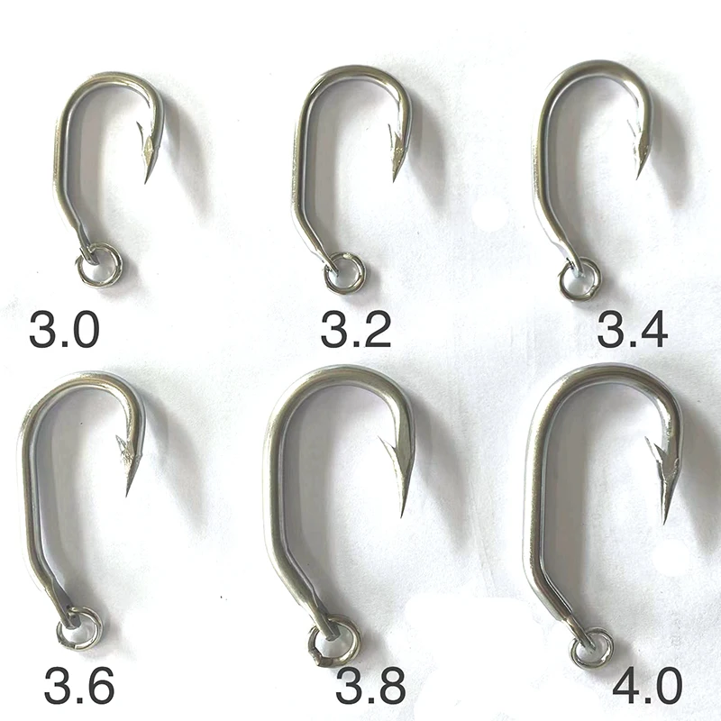 Anzuelo de acero inoxidable para atún con anillo y púas - imagen 4