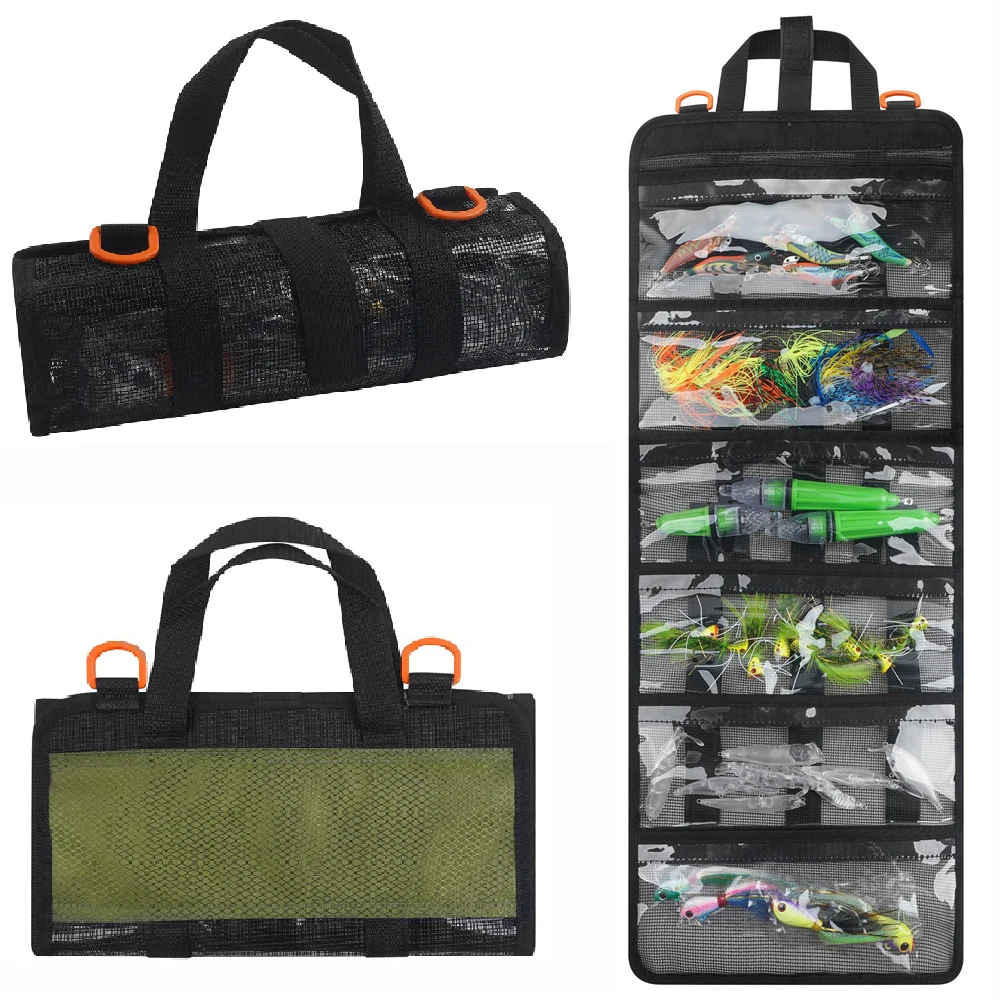 Bolsa de pesca impermeable con compartimentos para aparejos