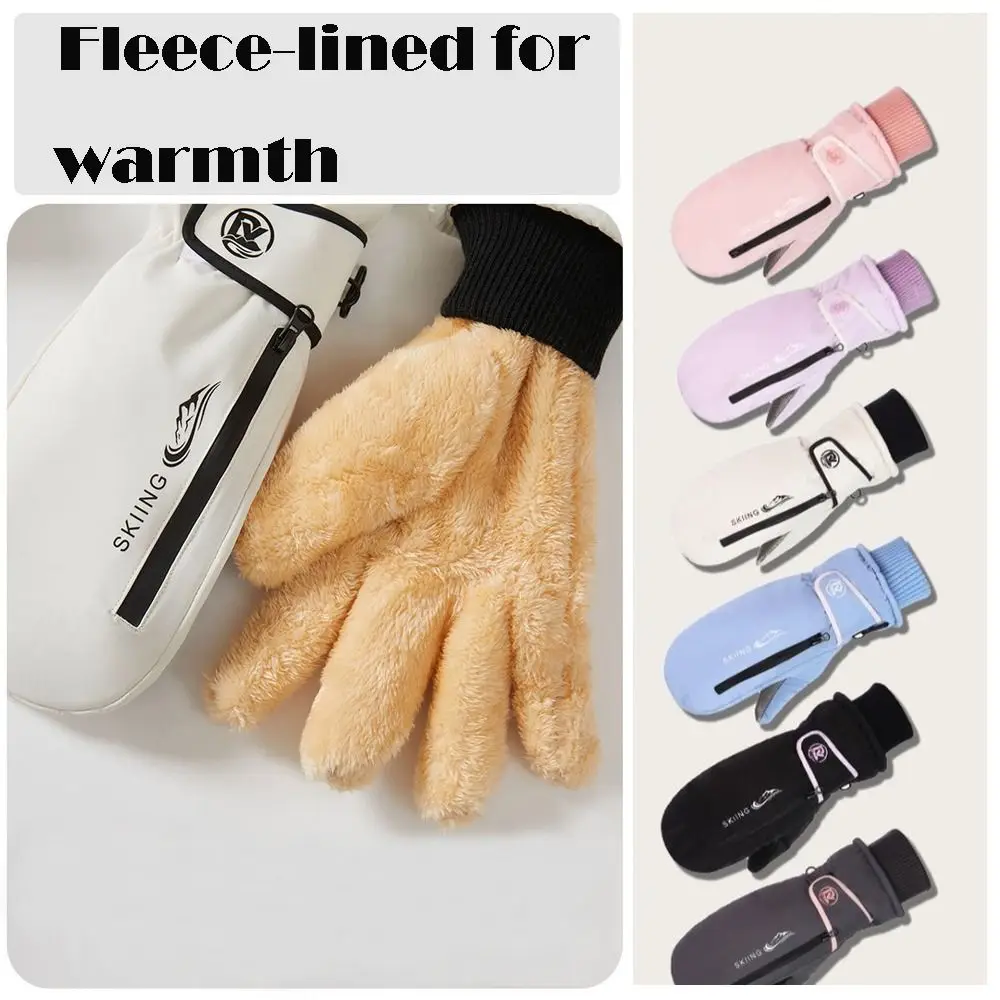 Guantes térmicos de esquí para invierno, guantes gruesos impermeables para snowboard, pantalla táctil con capa de almacenamiento, manoplas para moto de nieve, Unisex - imagen 5