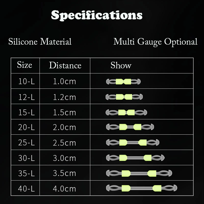 500 unids/lote distancia fija horquilla frijol doble gancho divisor conector de pesca línea de silicona antienredos accesorios de aparejos de pesca - imagen 3