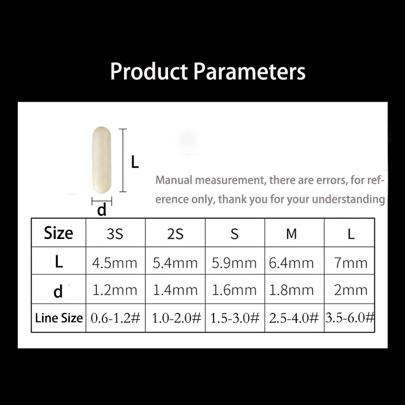 Tapón de silicona para sedal de Pesca, accesorio profesional antihebra para flotador de Pesca, 200 piezas - imagen 3