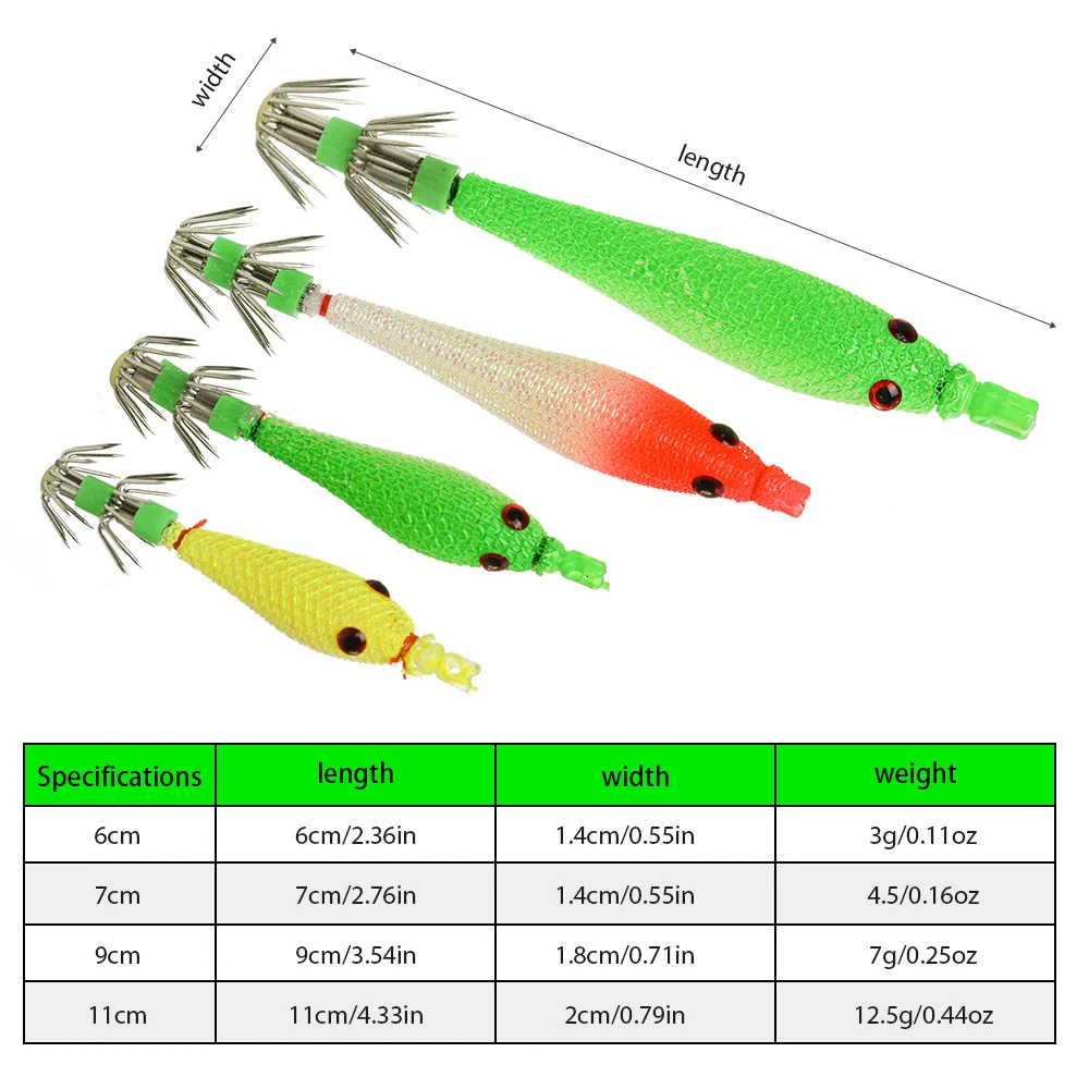 Anzuelos paraguas luminosos – Acero inoxidable para pesca de calamar - imagen 3