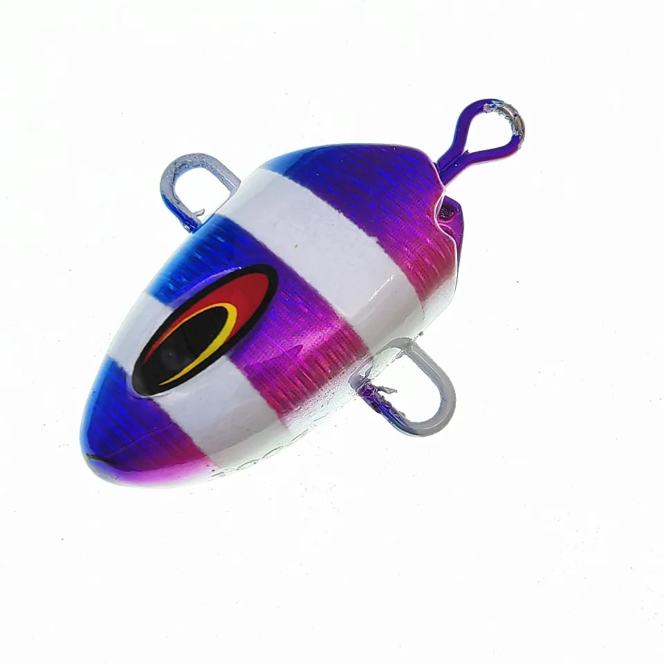 SWOLFY-señuelo de plantilla de hundimiento lento, cebo de cabeza de Metal, Triple anzuelo de pesca Dhu Marlin Inchiku Kabura, 100g, 150g, 200g, 250g - imagen 5