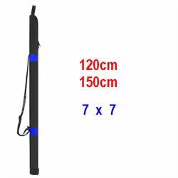7*7 125cn 120cm funda para caña de pescar mochila Material de tela Oxford pesada con núcleo duro de PVC