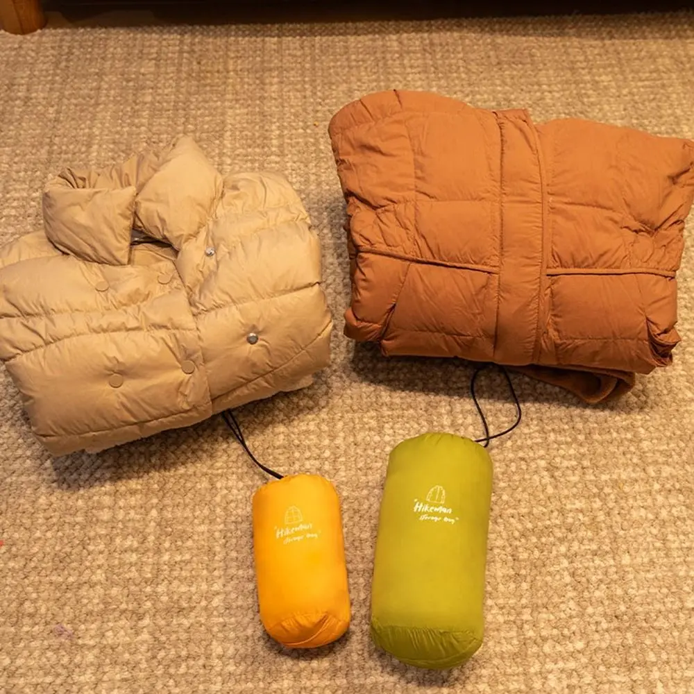 Bolsa de compresión para chaqueta de plumón para acampar al aire libre, bolsa de almacenamiento de ropa portátil, bolsa con cordón para ropa de protección solar de viaje - imagen 2
