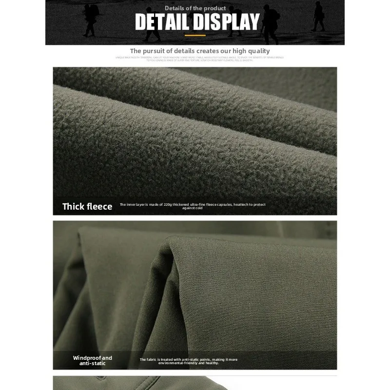 Pantalones de pesca impermeables térmicos hombre – Camuflaje lana - imagen 5