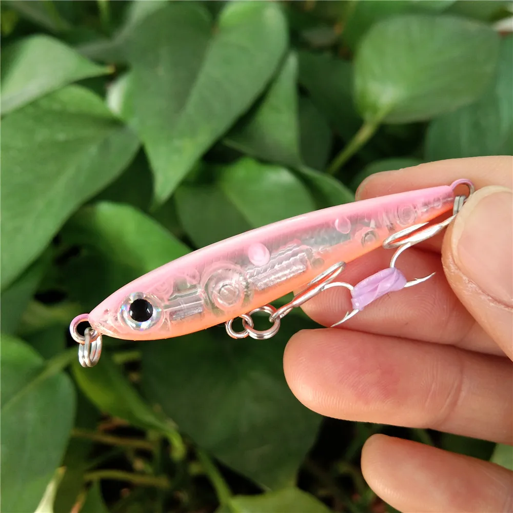 Swolfy-Cebo de lápiz de hundimiento 7 piezas, 50mm, 3g, sábalo, Minnow, Wobbler, trucha, caballa, Micro señuelo de Pesca de Mar, trucha, lubina - imagen 2