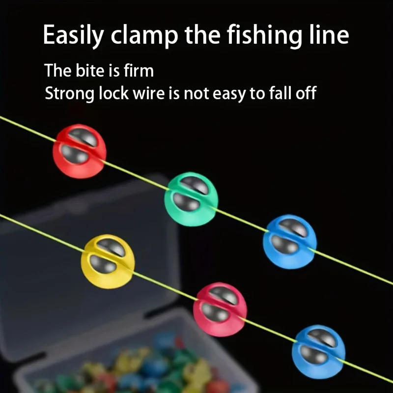 50 unids/lote, no daña la línea de pesca, envoltorio, Clip de plomo, cebo de boca abierta, línea de peso, accesorios de aparejos de protección, plomos divididos - imagen 5