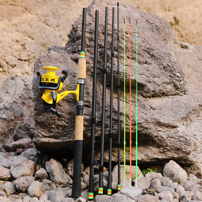 Sougayilang-combo de pesca giratoria, 3,0 m, 6 secciones, L M H, caña de viaje eléctrica y relación de engranaje 5,5: 1/5, 2:1, Kit de carrete de pesca - imagen 5