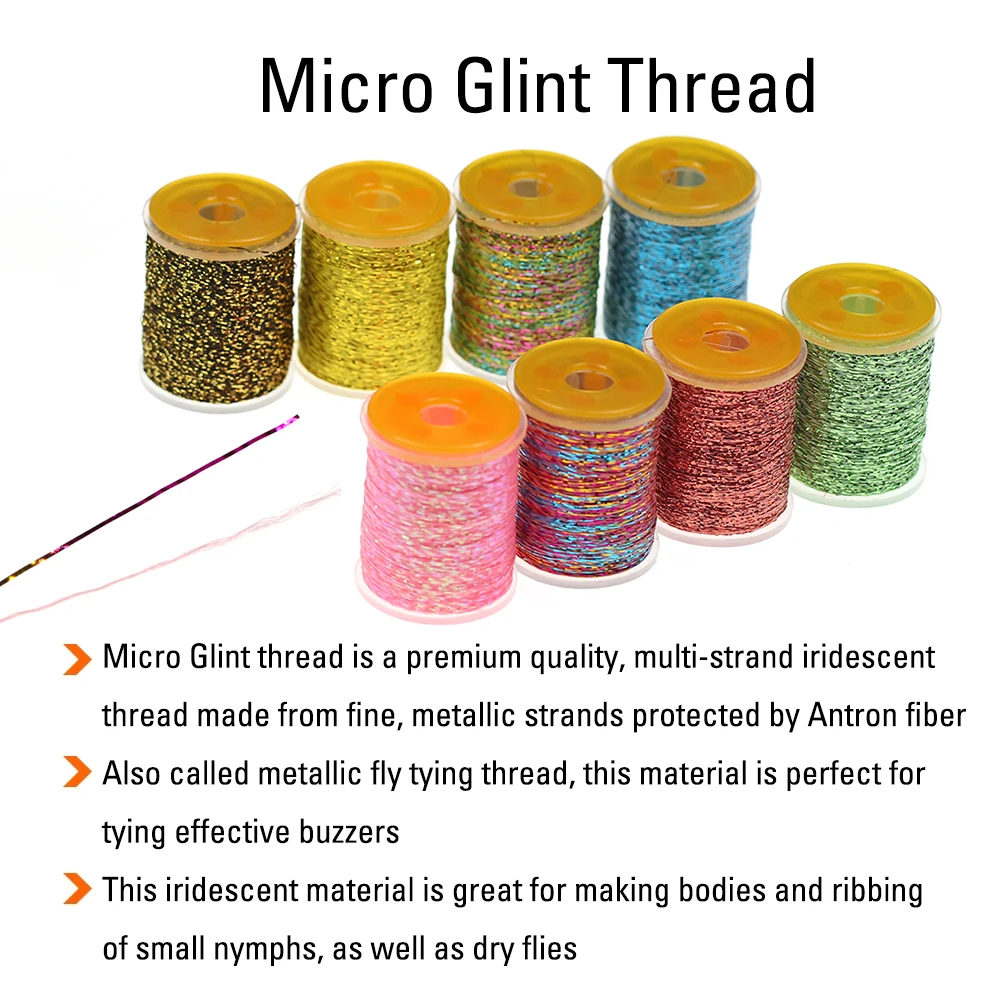 ICERIO 150D Material de atado de moscas con hilo microbrillant de múltiples hebras para cuerpos y nervaduras de ninfas, zumbadoras, moscas secas, perdigone - imagen 2