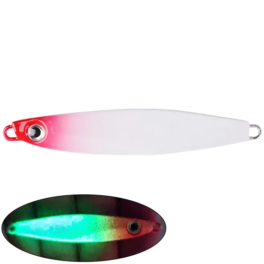 Señuelo de cuchara de Metal que se hunde, plantilla de fundición, Jigging lento, plantilla de Metal, aparejos de pesca de agua salada, 60g, 80g, 12 unidades - imagen 5