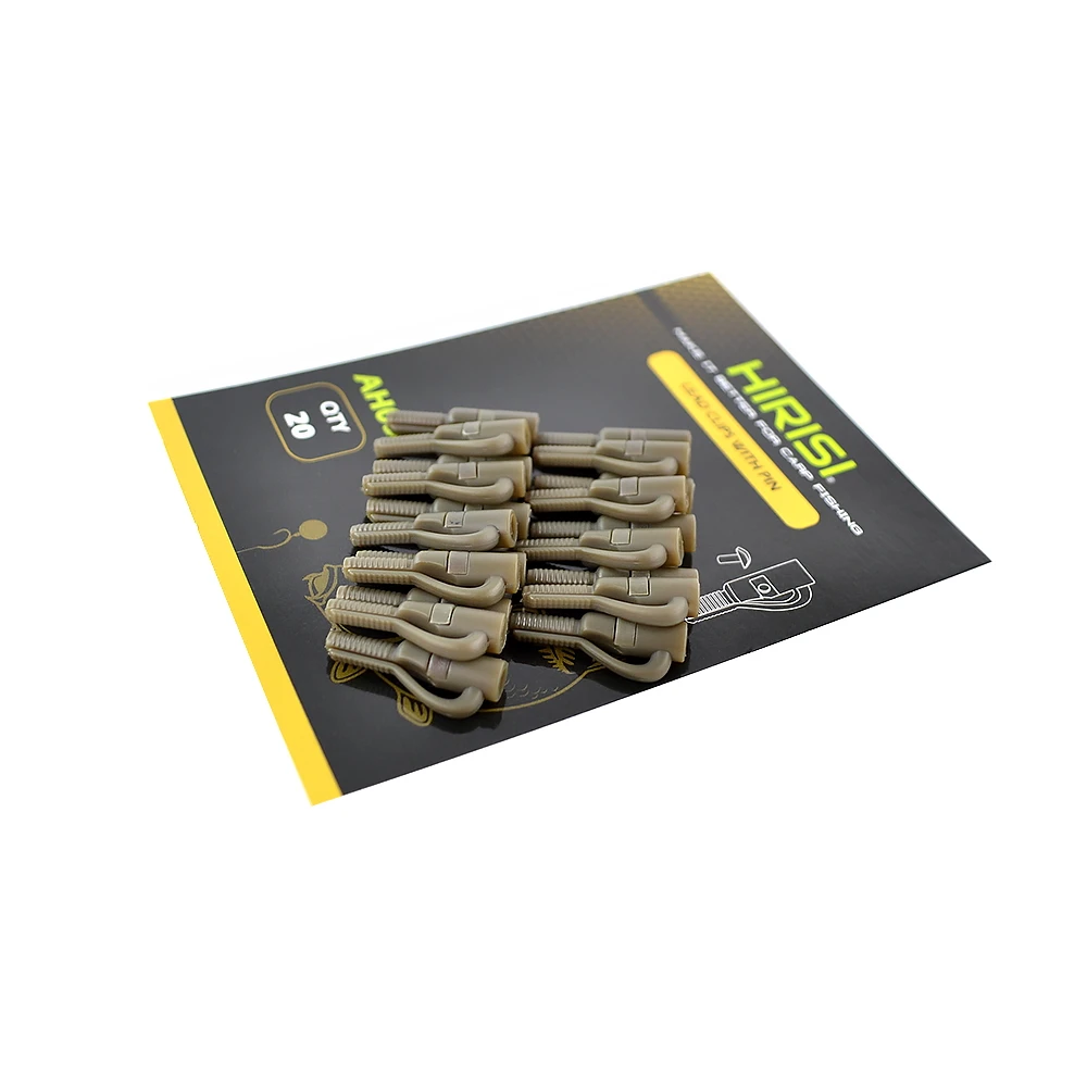 Hirisi 20 piezas Clips de plomo de seguridad para pesca de carpa con Pin para aparejos terminales de pesca AH055 - imagen 5