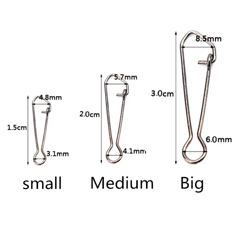 20 unids/lote gancho Snap barril de Pesca de acero inoxidable giratorio broches de seguridad gancho señuelo accesorios conector Snap Pesca - imagen 2