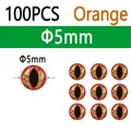 100pcs Orange 5mm