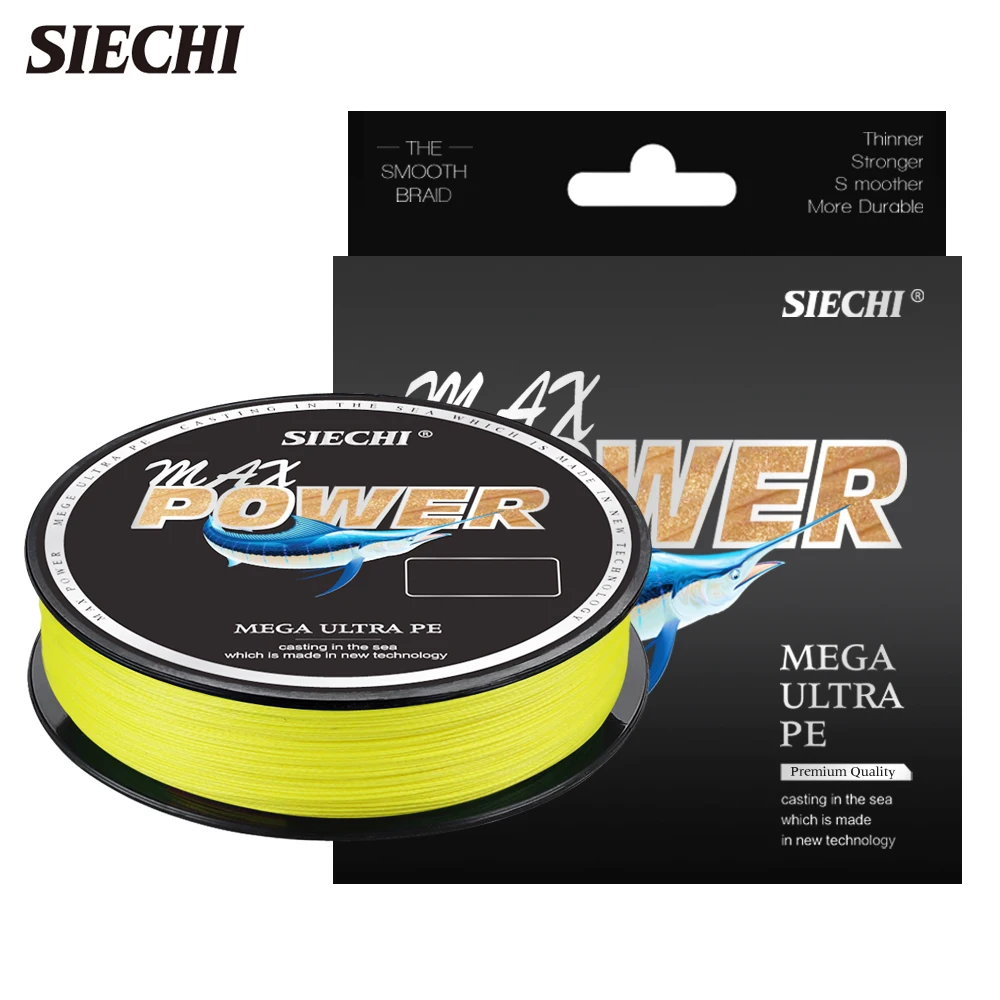 Línea de pesca SIECHI de 8 hebras, línea de pesca multifilamento japonesa de PE trenzado de 100M para pesca de carpa, accesorios para equipos de pesca