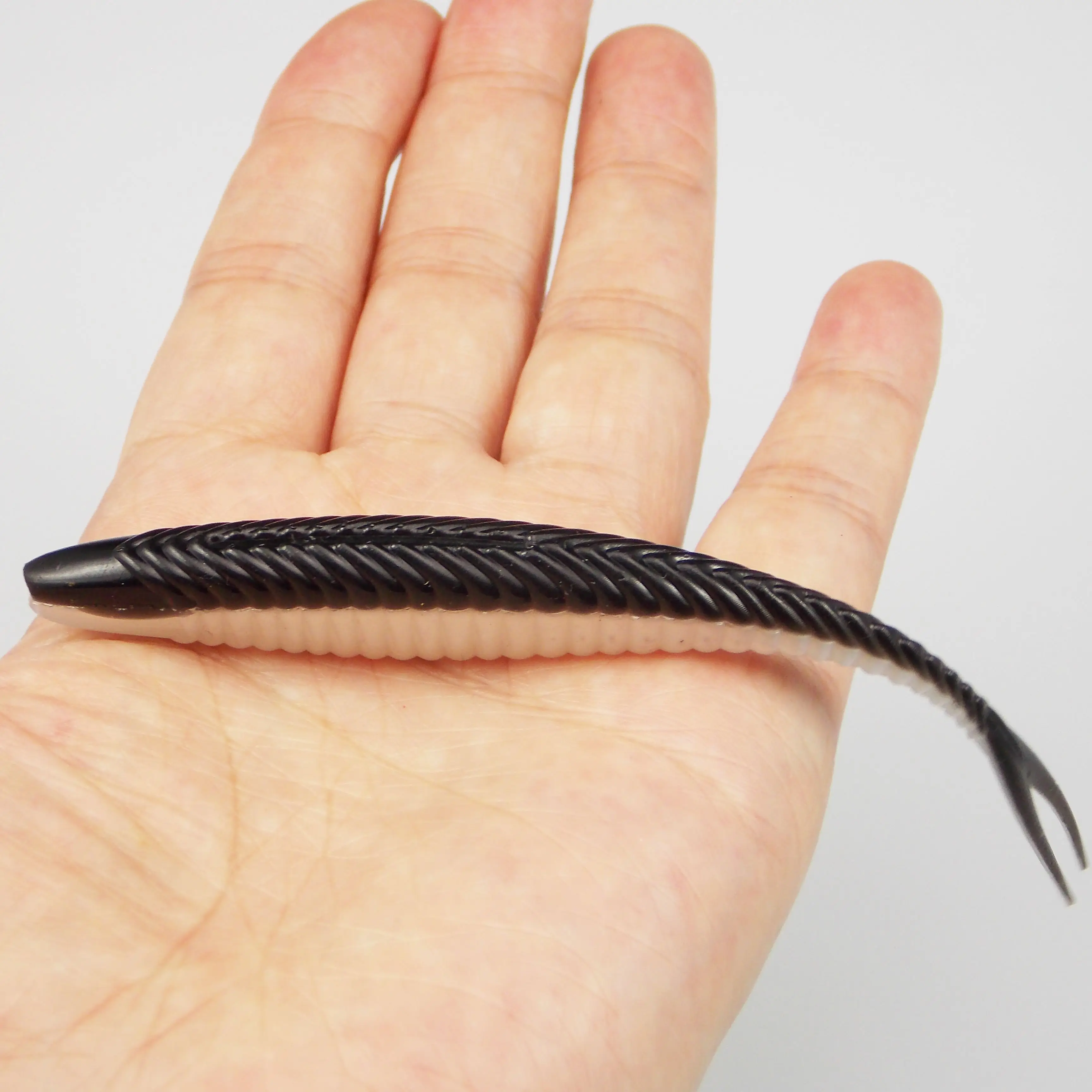 KESFISHING-señuelo de pesca de silicona Artificial, cebo de plástico blando de 4,7 pulgadas, con aroma a Camarón, sales, Lucio - imagen 4