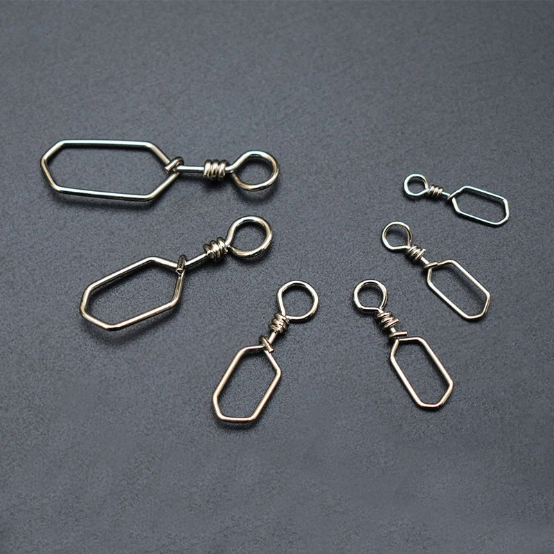 Alfileres de mejora de equipo de pesca PD, 8 anillos Pines de conector de ocho, accesorios de suministros de pesca de acero inoxidable - imagen 3