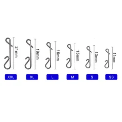 Clips de cambio rápido acero inoxidable para señuelos Crankbait