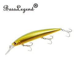 BassLegend-señuelo de pesca de agua salada, señuelo de Lucio de lubina de pececillo pesado súper hundido de fundición larga, 90mm, 26g/110mm, 36g