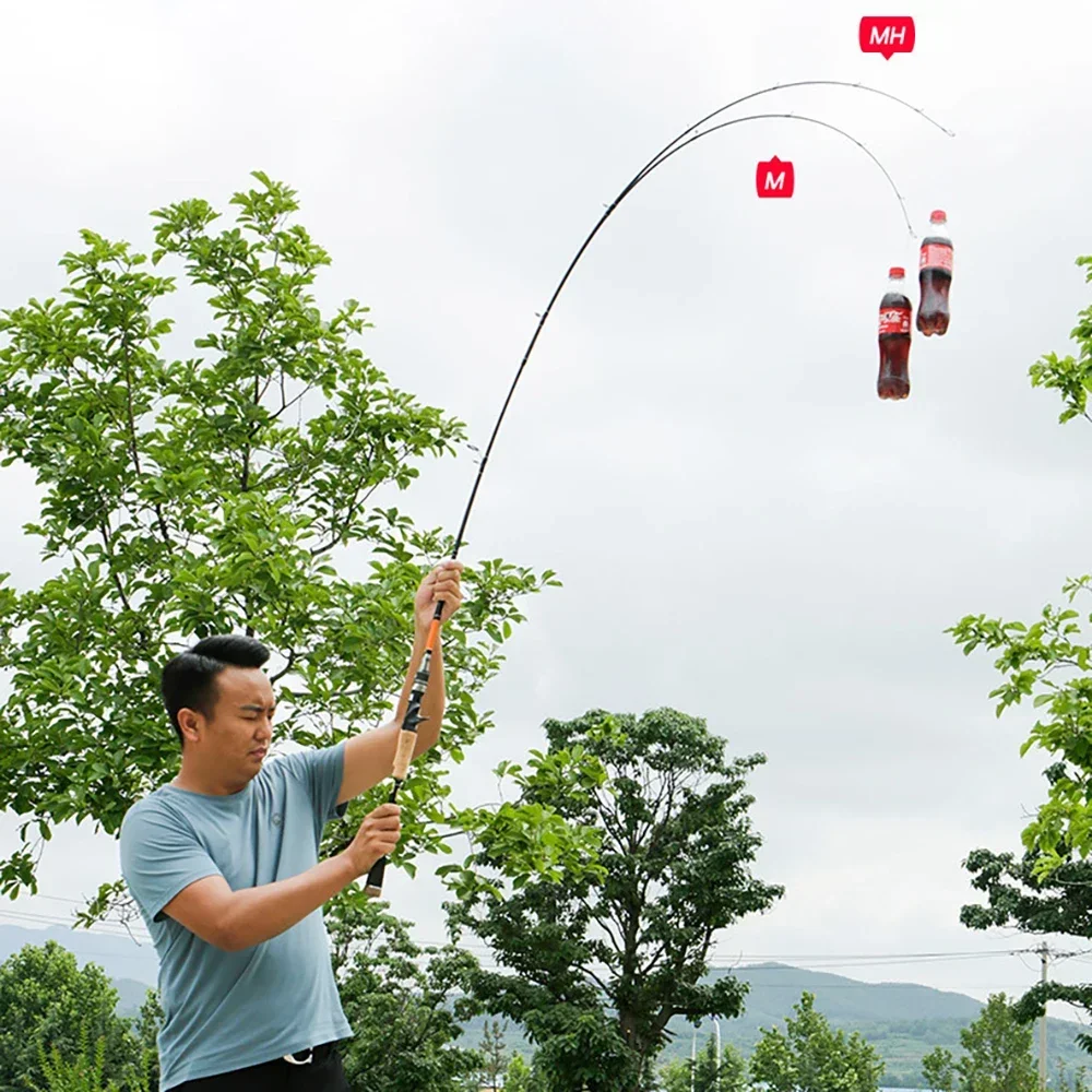 2 Piezas Puntas de Caña de Pescar M / MH, Caña de hilatura / fundición, Fibra de carbono ultraligera, 1.8m 2.1m 2.4m, Trucha / Carpa, Baitcasting Caña de señuelo - imagen 3
