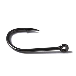 Anzuelos Jig de acero al carbono con ojo grande para carpa