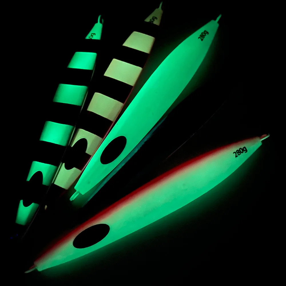 Jig metálico FTK – Señuelo slow jigging con efecto luminoso