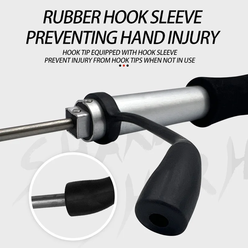 Anzuelo de pesca telescópico de acero inoxidable, herramienta de pesca, 60cm - imagen 3