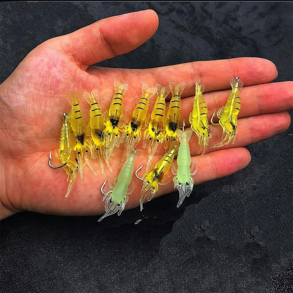 10/20 Piezas Kit Señuelos De Pesca, pesca accesorios mar, señuelos pesca spinning,Carpfishing, Suave Simulación Camarón Señuelo Anzuelo Crankbaits Aparejos pesca mar Señuelos De Pesca Cebo Artificial,cosas de pesca - imagen 4