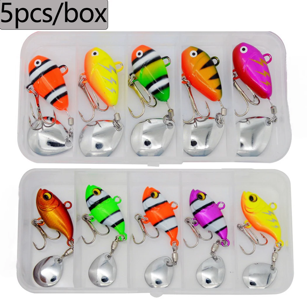 5 unids/caja 10/14/16/28g cebo giratorio Señuelos de Pesca Spinnerbait Vib plantilla de Metal cebo Artificial Swimbait accesorios de pesca de carpa