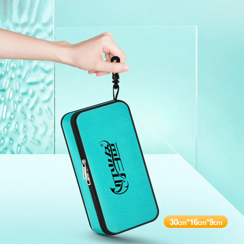 Cesta de pesca plegable portátil de secado rápido, red Fyke, aparejos de pesca al aire libre, bolsa de almacenamiento de peces vivos, 209G - imagen 5