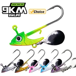 Jig Head 9KM con lentejuelas y cuchara triangular para vinilo