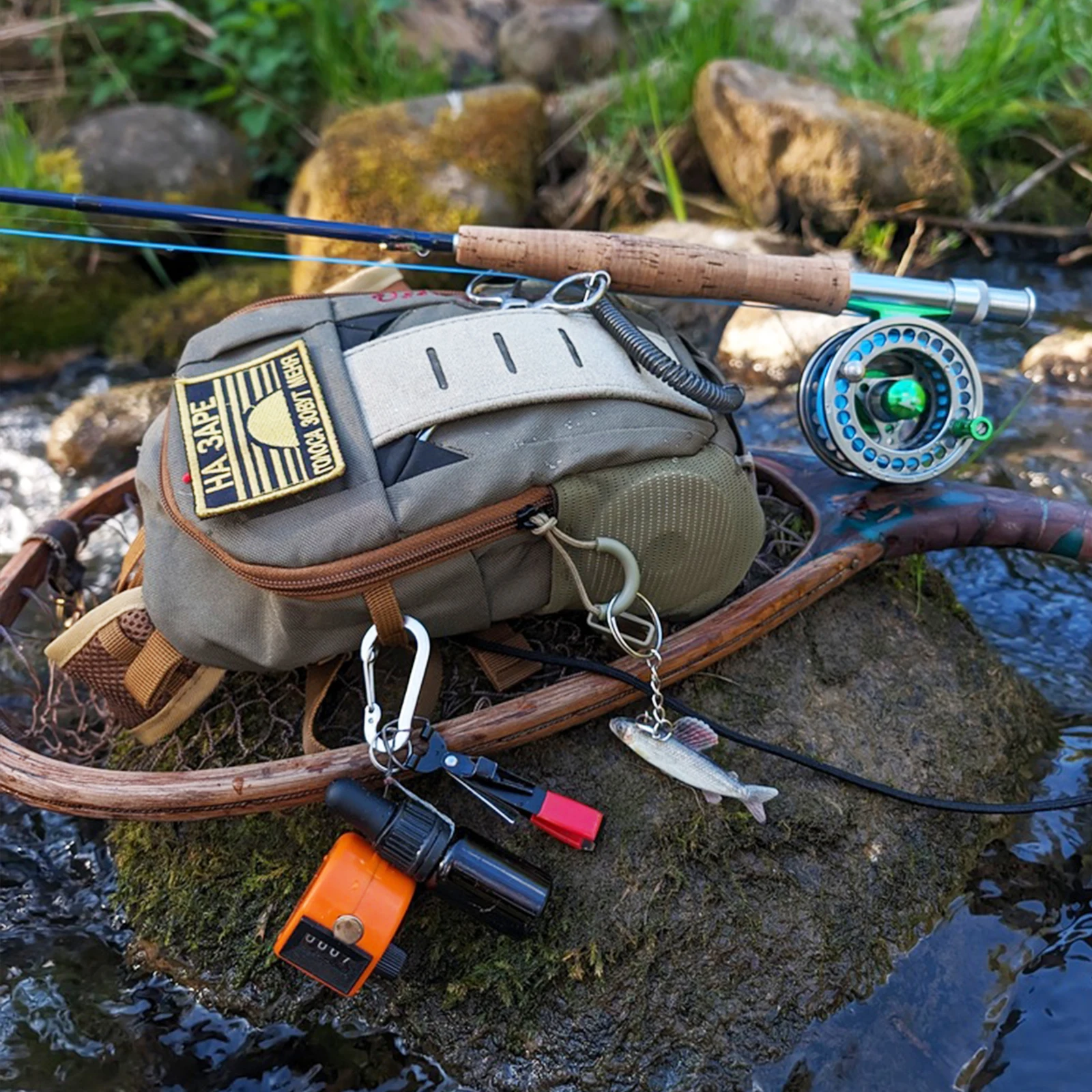 Paquete de pecho de pesca con mosca, bolsa de chaleco para aparejos de pesca de trucha - imagen 5