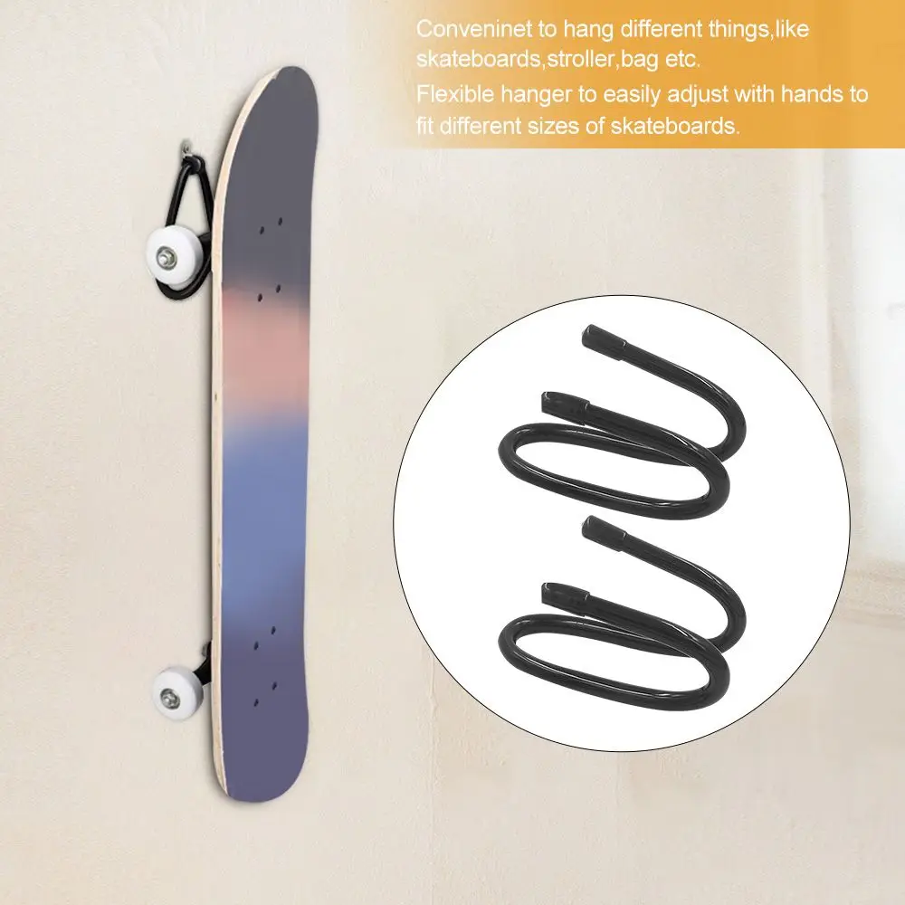 Gancho de montaje en pared para Longboard, Flexible y duradero, colgador para monopatín, gancho de exhibición, estante de almacenamiento, 2 uds. - imagen 4
