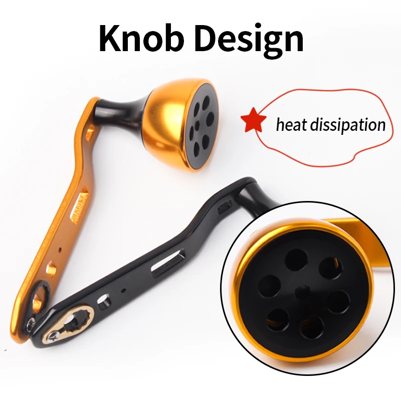 Ruke-mango de carrete de pesca de aleación, balancín de pesca para rueda de curricán con mango de perilla de aluminio, accesorio de carrete de pesca de tamaño 8x5mm, 1 ud. - imagen 4