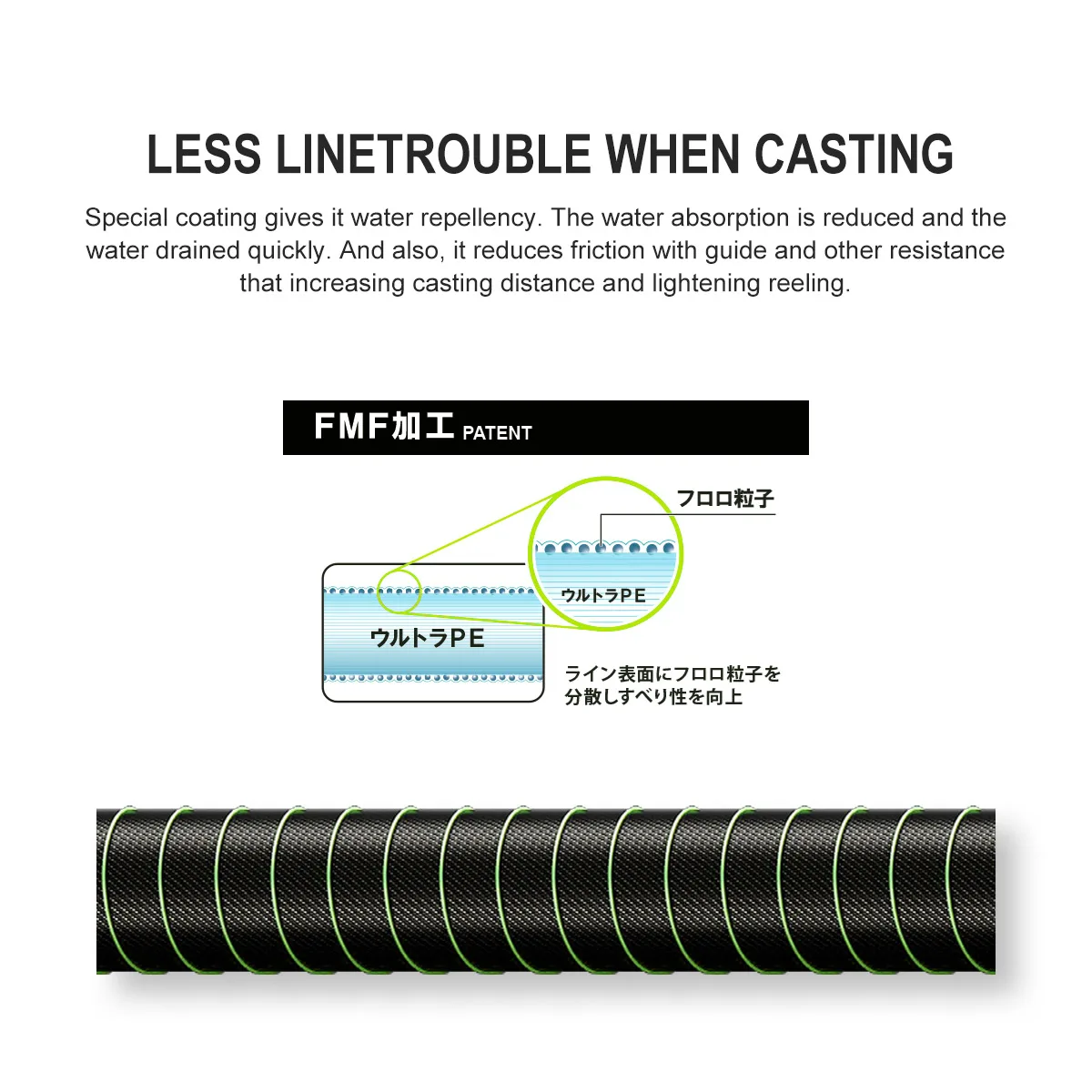 Noeby-sedal de pesca fluorescente, hilo de pescar trenzado, resistencia superior a la abrasión, repelente al agua, PE X8, 150 m, 14-60 lb, nuevo - imagen 4