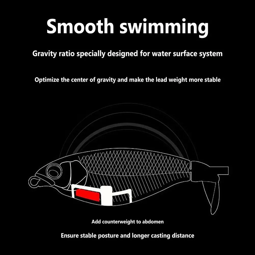 Topwater-Señuelos de Pesca de fundición larga, cebos artificiales, 5 piezas, 6g/10g - imagen 4