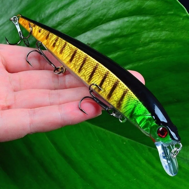 1 Uds 14cm 18,5g 3D pececillo biónico señuelo de pesca cebo duro con 3 anzuelos aparejos de pesca señuelo ojos 3D envío gratis - imagen 5