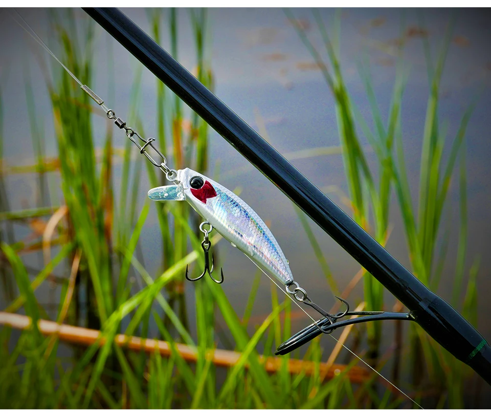 TSURINOYA-Mini señuelo de pesca de piscardo 2 piezas, 46mm, 5g, Artificial, trucha Ajing Stream Lake, cebo duro, Jerkbait, lubina, Lucio - imagen 5