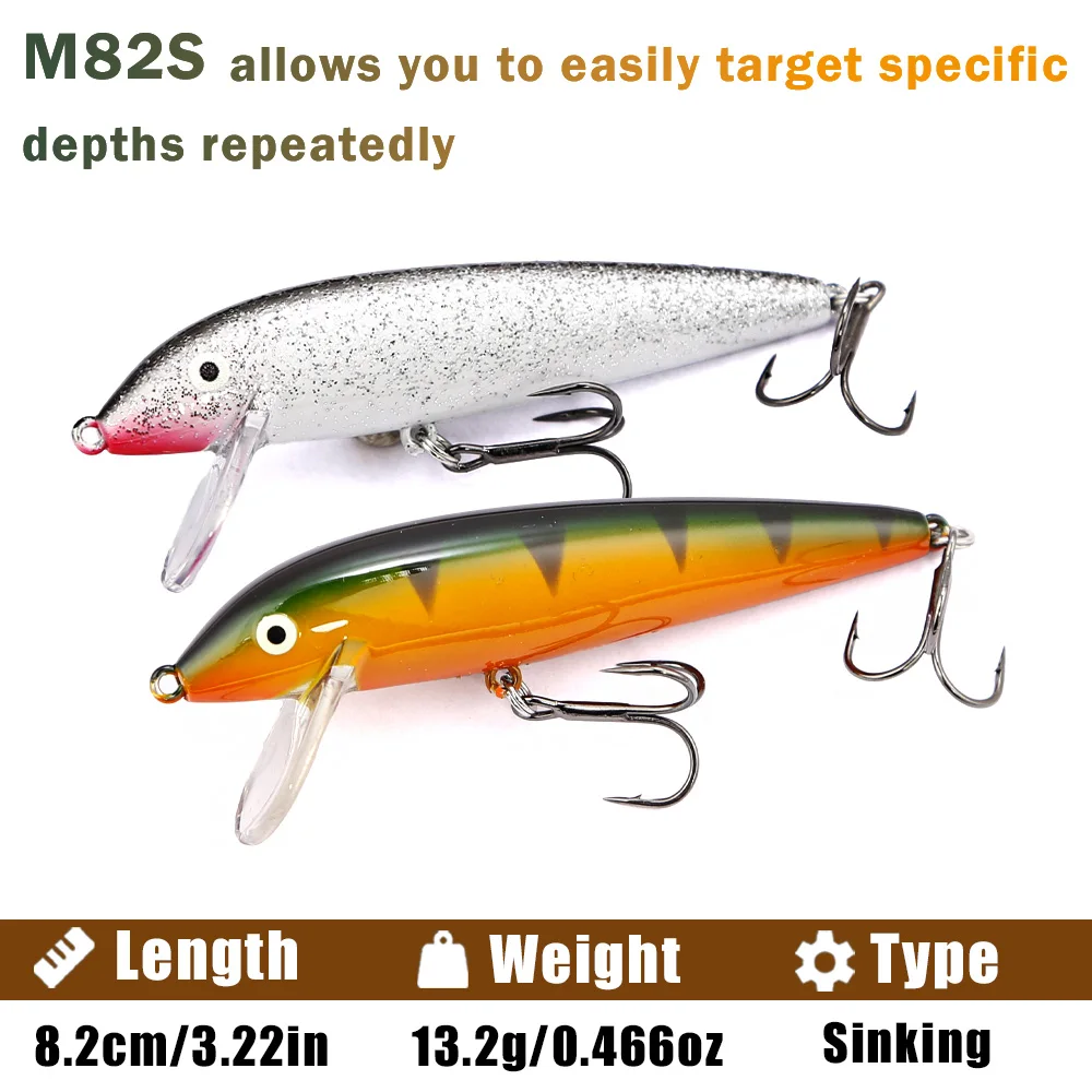 B & U hundimiento Minnow Swimbait señuelo de pesca Wobblers señuelo de trucha y cebo duro Jerkbait para aparejos de pesca de perca - imagen 3